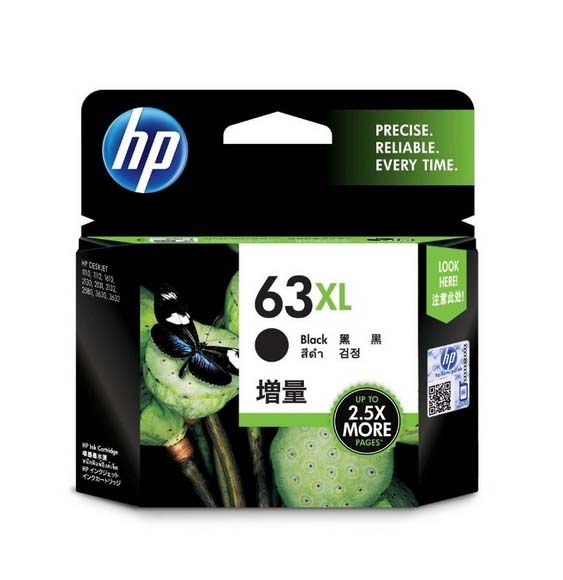HP 63XL 검정 잉크