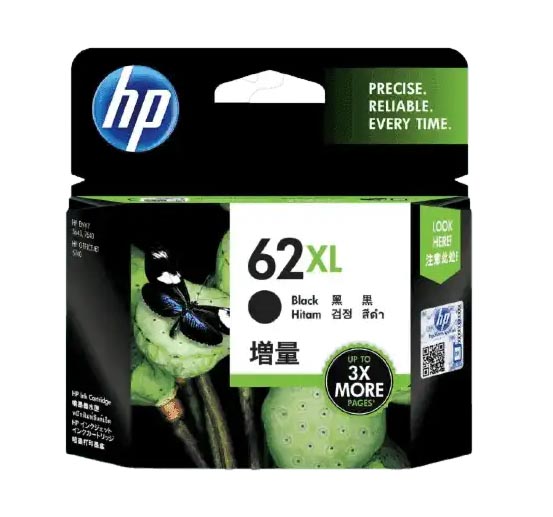 HP 62XL 검정 잉크